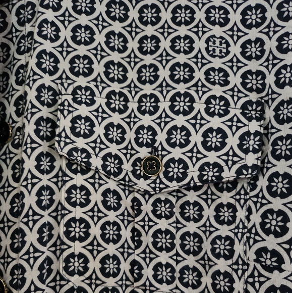Tory Burch Belted Shirt Dress , Size 4, Color Pattern Print - Picture 3 of 11